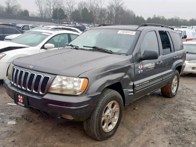 1J4GX58N72C206242 - 2002 JEEP GRAND CHER GRAY photo 2