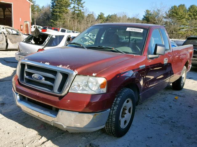 1FTRF12W84NA04576 - 2004 FORD F150 MAROON photo 2