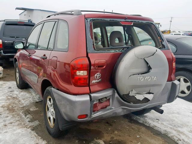 JTEGD20V550085706 - 2005 TOYOTA RAV4 BURGUNDY photo 3