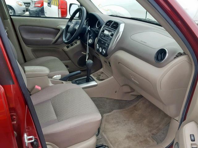 JTEGD20V550085706 - 2005 TOYOTA RAV4 BURGUNDY photo 5