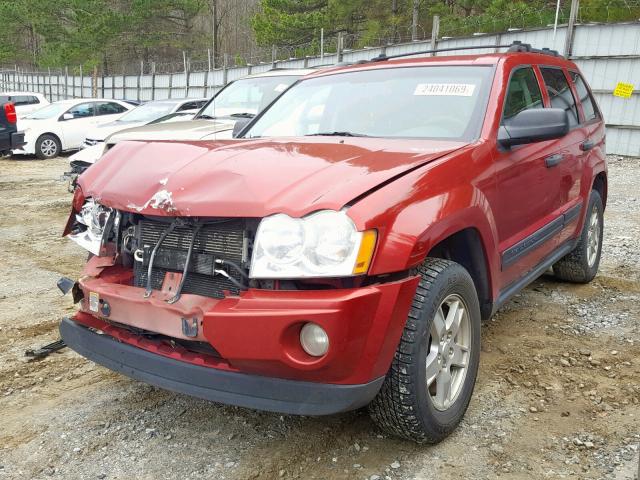 1J4GR48K25C529208 - 2005 JEEP GRAND CHER RED photo 2