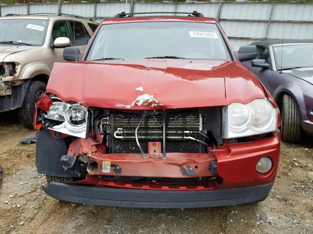 1J4GR48K25C529208 - 2005 JEEP GRAND CHER RED photo 9