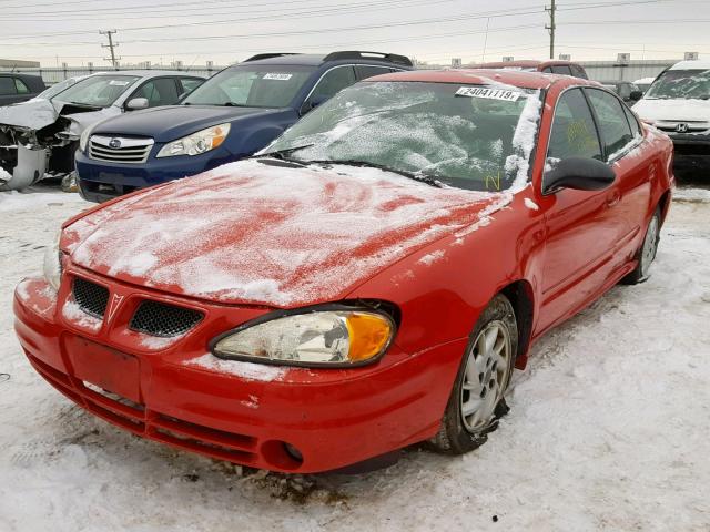 1G2NF52E34M547700 - 2004 PONTIAC GRAND AM S RED photo 2