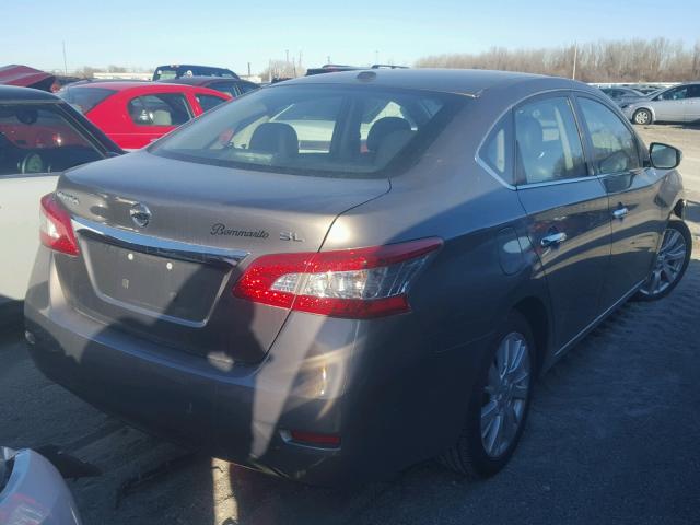 3N1AB7AP6FY335350 - 2015 NISSAN SENTRA S BROWN photo 4