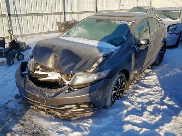 19XFB2F91DE012516 - 2013 HONDA CIVIC EXL GRAY photo 2