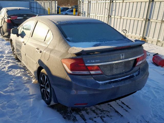 19XFB2F91DE012516 - 2013 HONDA CIVIC EXL GRAY photo 3