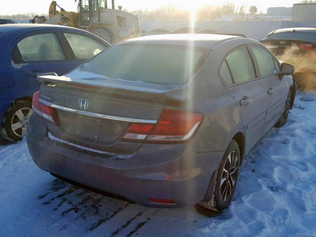 19XFB2F91DE012516 - 2013 HONDA CIVIC EXL GRAY photo 4