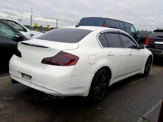 JN1CV6AR3DM769110 - 2013 INFINITI G37 WHITE photo 4