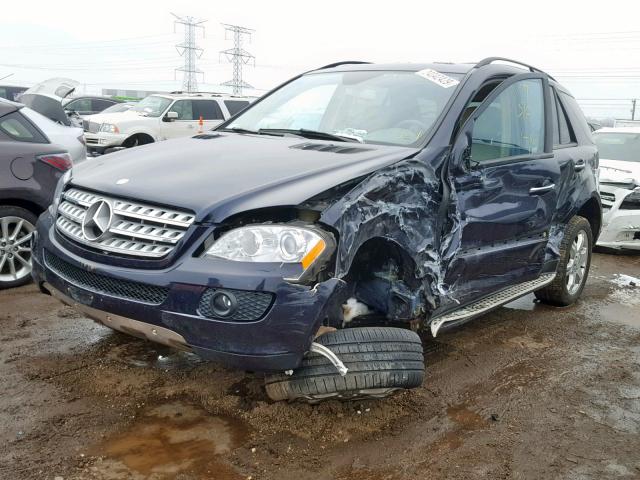 4JGBB86E87A280853 - 2007 MERCEDES-BENZ ML 350 BLUE photo 2