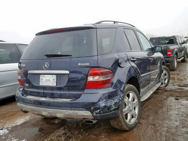 4JGBB86E87A280853 - 2007 MERCEDES-BENZ ML 350 BLUE photo 4