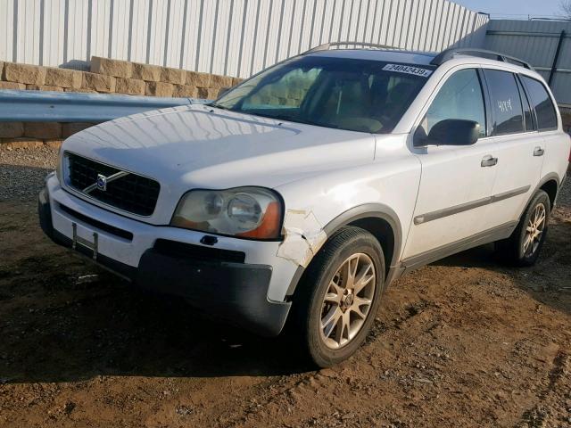 YV1CZ911X51160994 - 2005 VOLVO XC90 T6 WHITE photo 2