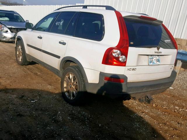 YV1CZ911X51160994 - 2005 VOLVO XC90 T6 WHITE photo 3