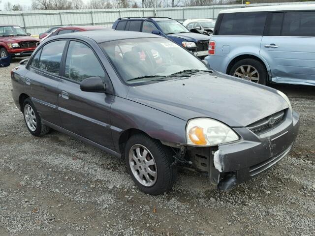 KNADC125146303943 - 2004 KIA RIO GRAY photo 1