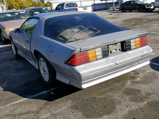 1G1FP23E7ML125311 - 1991 CHEVROLET CAMARO RS GRAY photo 3