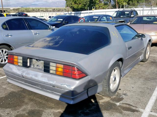 1G1FP23E7ML125311 - 1991 CHEVROLET CAMARO RS GRAY photo 4