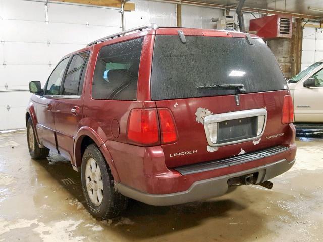 5LMFU28RX4LJ22259 - 2004 LINCOLN NAVIGATOR MAROON photo 3