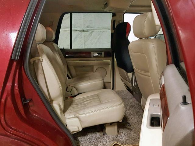 5LMFU28RX4LJ22259 - 2004 LINCOLN NAVIGATOR MAROON photo 6