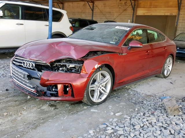 WAUENCF53JA133324 - 2018 AUDI A5 PREMIUM MAROON photo 2