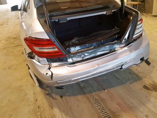 WDDGJ4HB4DF989440 - 2013 MERCEDES-BENZ C 250 SILVER photo 9