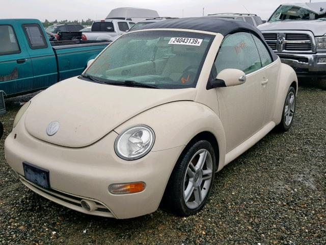 3VWCD31Y75M318254 - 2005 VOLKSWAGEN NEW BEETLE CREAM photo 2