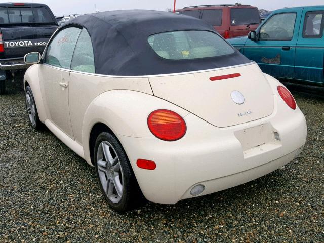 3VWCD31Y75M318254 - 2005 VOLKSWAGEN NEW BEETLE CREAM photo 3