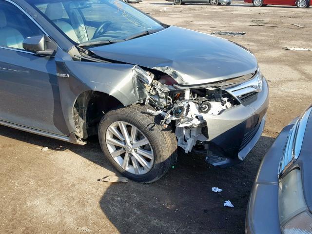 4T1BD1FK0CU033486 - 2012 TOYOTA CAMRY HYBR CHARCOAL photo 9