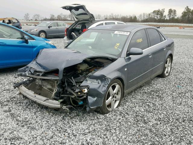 WAUJT68E74A122656 - 2004 AUDI A4 3.0 GRAY photo 2