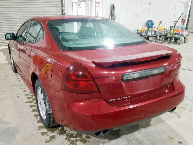 2G2WS522641129519 - 2004 PONTIAC GRAND PRIX BURGUNDY photo 3
