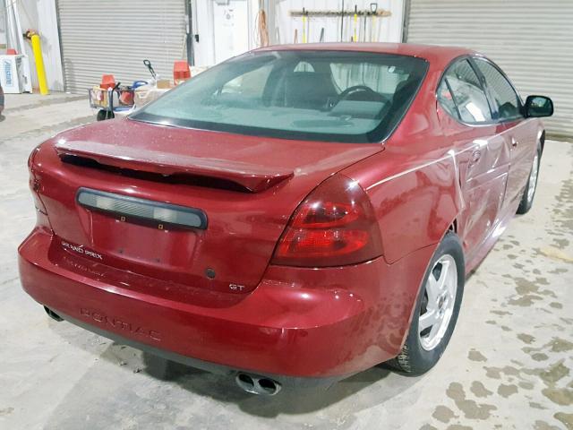 2G2WS522641129519 - 2004 PONTIAC GRAND PRIX BURGUNDY photo 4