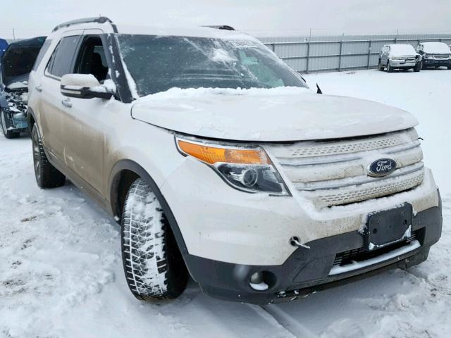 1FM5K8F87EGC13517 - 2014 FORD EXPLORER L WHITE photo 1