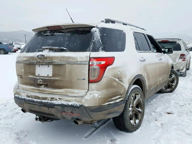 1FM5K8F87EGC13517 - 2014 FORD EXPLORER L WHITE photo 4