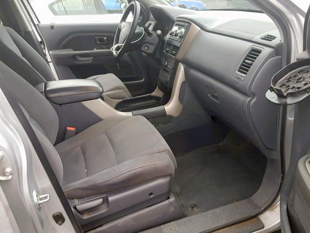 5FNYF18348B050726 - 2008 HONDA PILOT SE SILVER photo 5