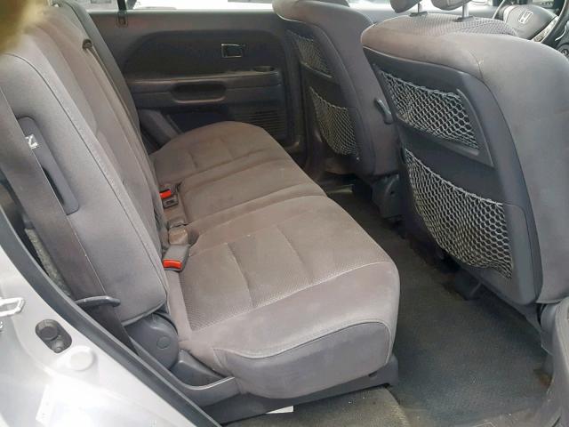 5FNYF18348B050726 - 2008 HONDA PILOT SE SILVER photo 6