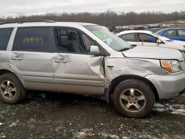 5FNYF18348B050726 - 2008 HONDA PILOT SE SILVER photo 9