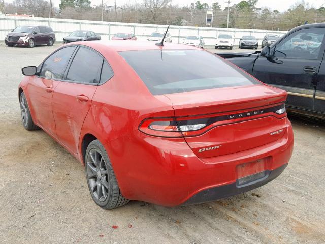 1C3CDFFA0GD816931 - 2016 DODGE DART SXT S RED photo 3