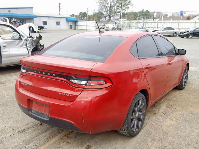 1C3CDFFA0GD816931 - 2016 DODGE DART SXT S RED photo 4