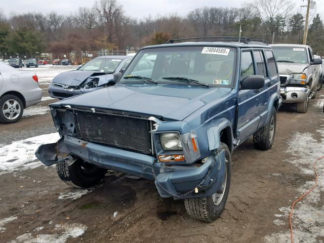 1J4FF68S3XL538650 - 1999 JEEP CHEROKEE S BLUE photo 2