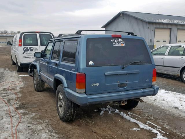 1J4FF68S3XL538650 - 1999 JEEP CHEROKEE S BLUE photo 3