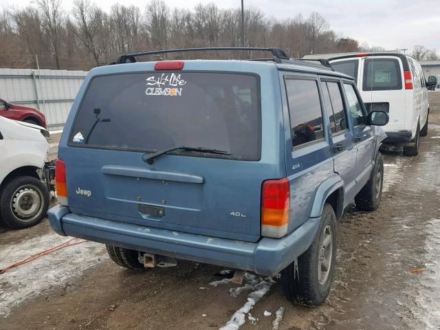 1J4FF68S3XL538650 - 1999 JEEP CHEROKEE S BLUE photo 4