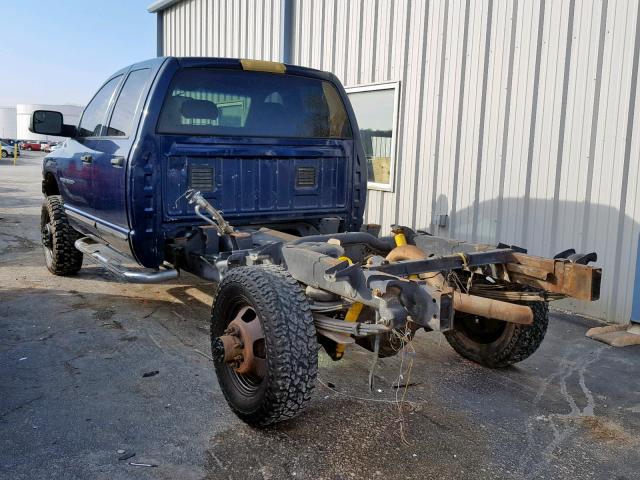 3D7MR48C55G708346 - 2005 DODGE RAM 3500 S BLUE photo 3