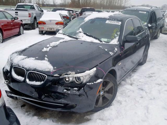 WBANV13588CZ55771 - 2008 BMW 528 XI BLACK photo 2