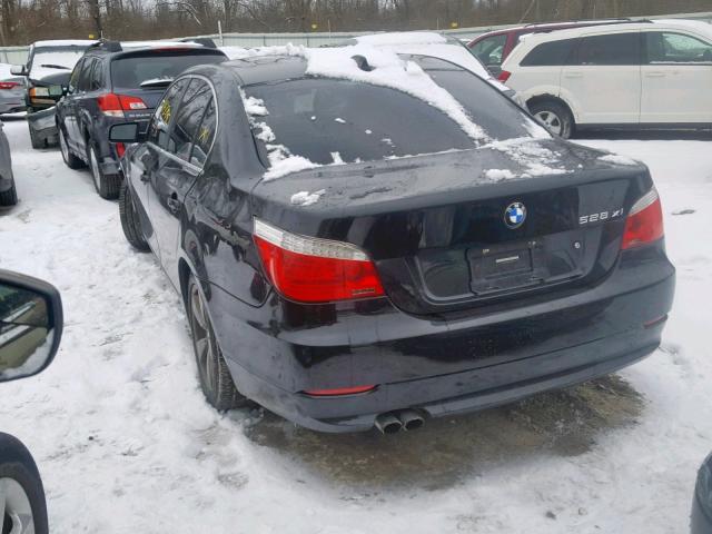 WBANV13588CZ55771 - 2008 BMW 528 XI BLACK photo 3