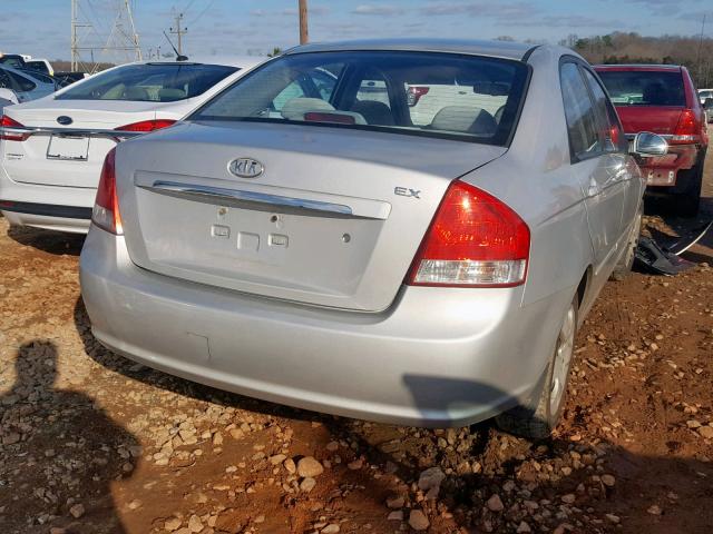 KNAFE221295660664 - 2009 KIA SPECTRA EX GRAY photo 4