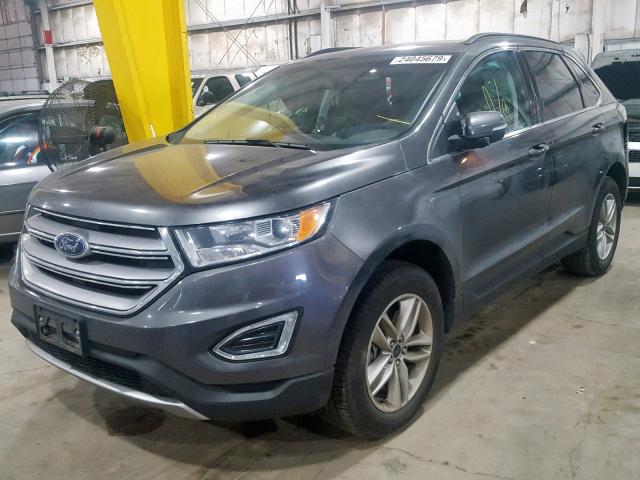 2FMPK4J98HBB82209 - 2017 FORD EDGE SEL GRAY photo 2