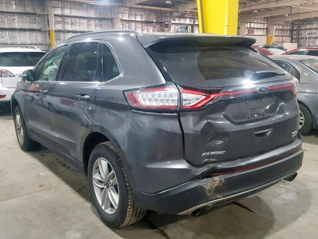 2FMPK4J98HBB82209 - 2017 FORD EDGE SEL GRAY photo 3