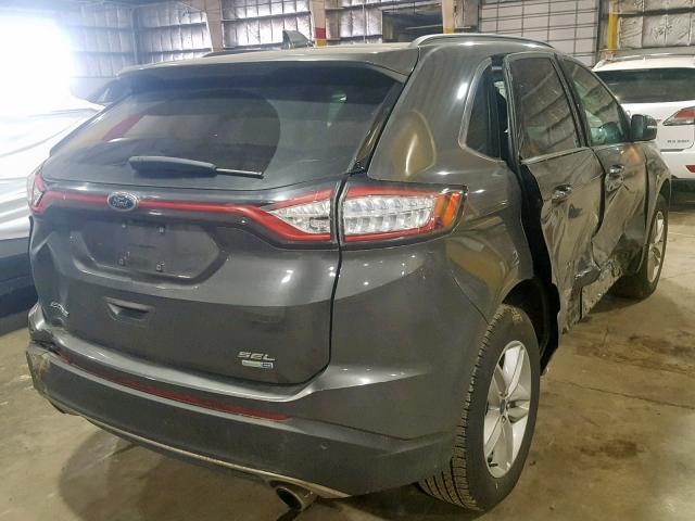 2FMPK4J98HBB82209 - 2017 FORD EDGE SEL GRAY photo 4