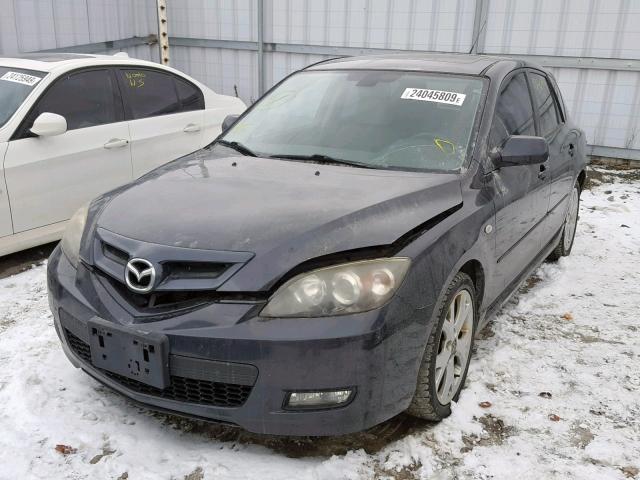 JM1BK343071662044 - 2007 MAZDA 3 HATCHBAC BLACK photo 2