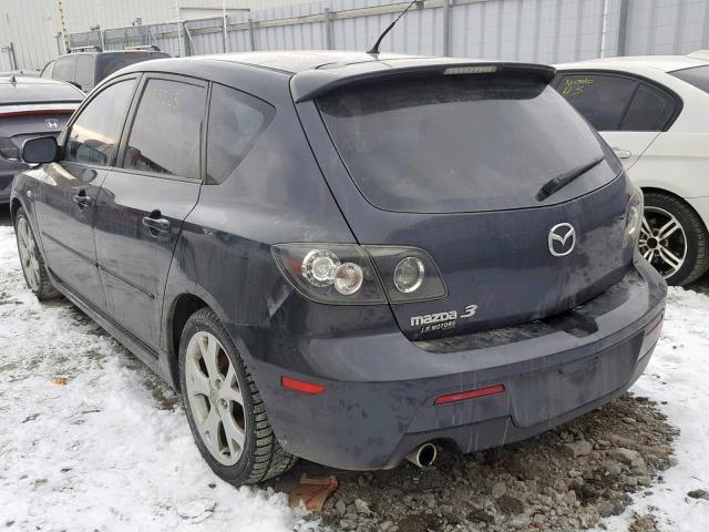 JM1BK343071662044 - 2007 MAZDA 3 HATCHBAC BLACK photo 3