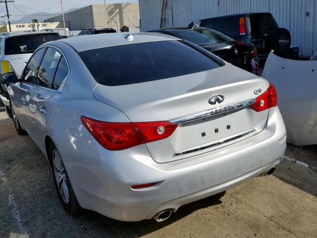 JN1BV7AP0FM352952 - 2015 INFINITI Q50 BASE SILVER photo 3