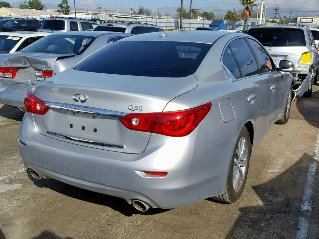 JN1BV7AP0FM352952 - 2015 INFINITI Q50 BASE SILVER photo 4